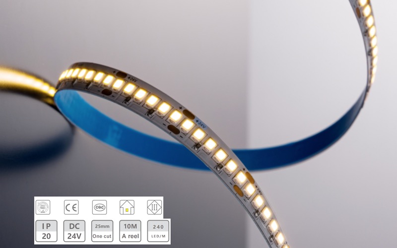 24V-10MM-240D شريط الضوء منخفض الجهد